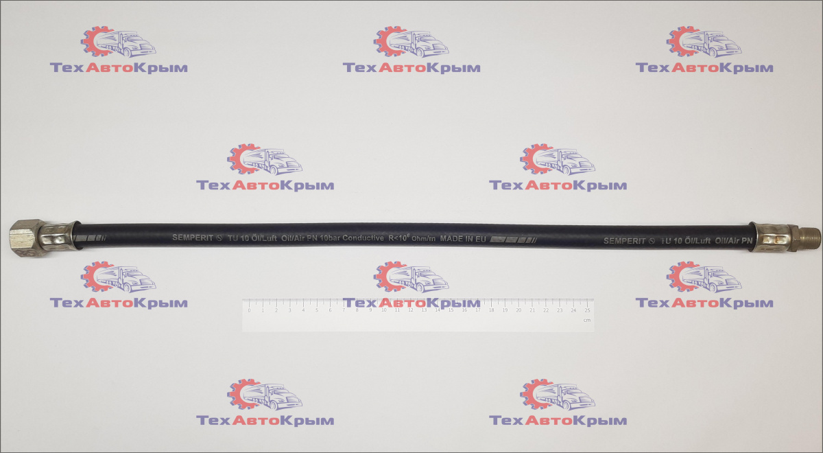 Шланг тормозной КрАЗ (L=590) М20-М16 камер передних (г-ш)